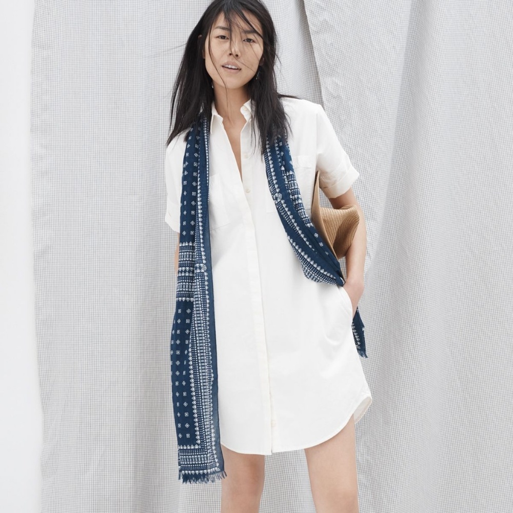 Madewell White Courier Shirt Dress XXS